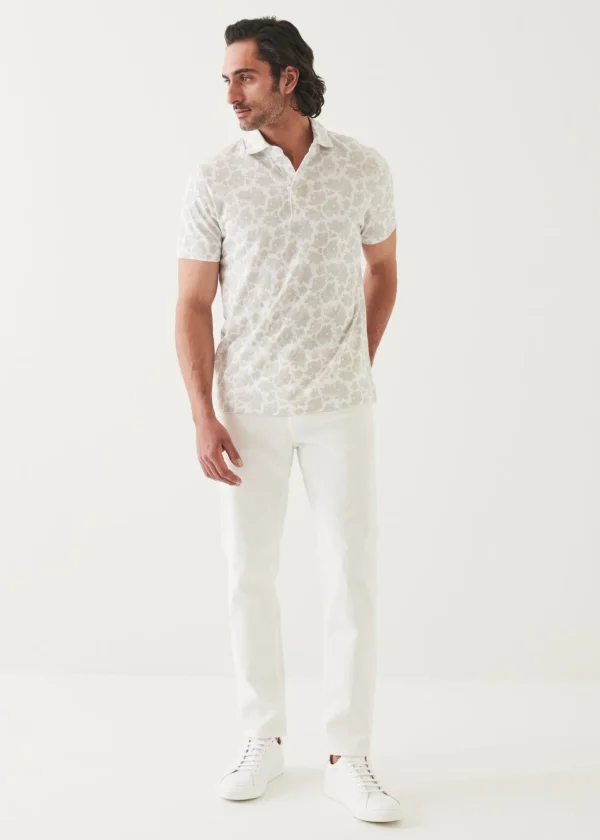 PATRICK ASSARAF Pima Cotton Stretch Printed Polo | Men Polos