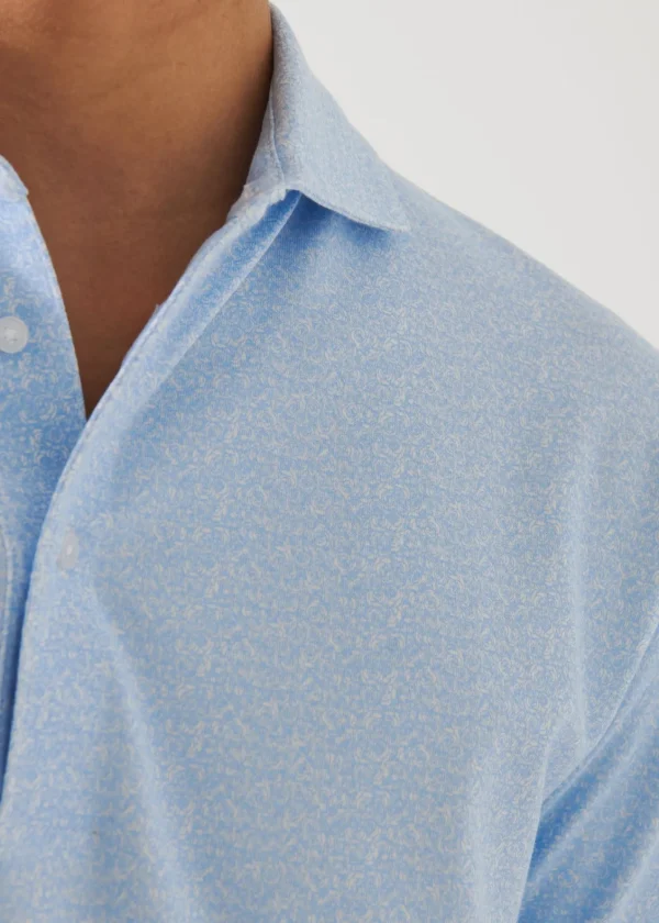 PATRICK ASSARAF Pima Cotton Stretch Printed Polo | Men Polos