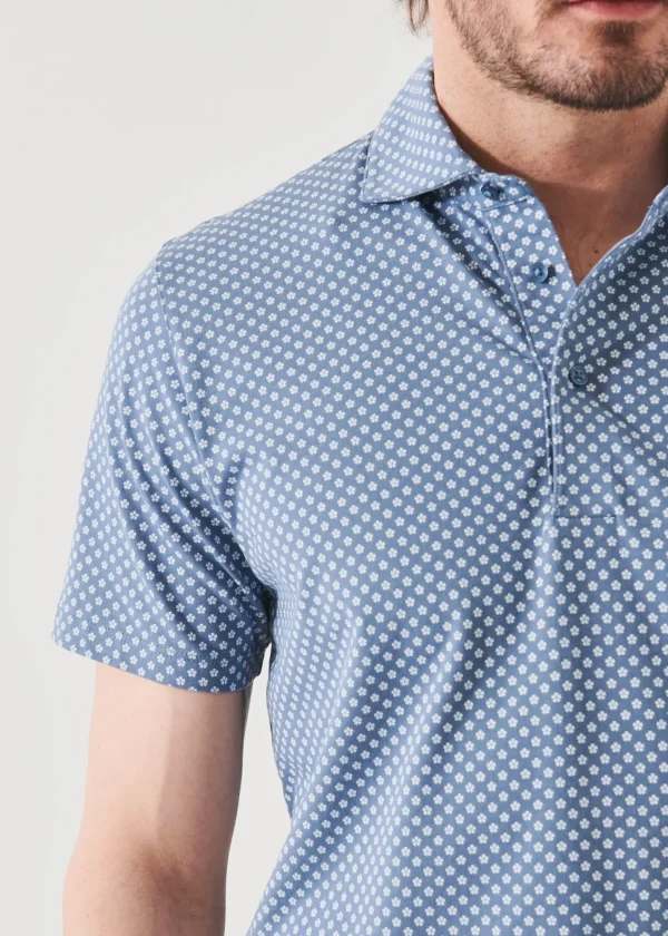 PATRICK ASSARAF Pima Cotton Stretch Printed Polo | Men Polos