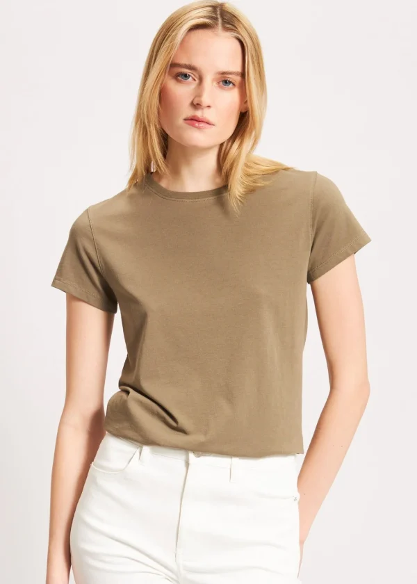 PATRICK ASSARAF Pima Cotton Stretch Slim T-Shirt | Women T-Shirts