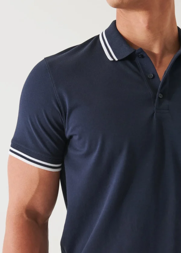 PATRICK ASSARAF Pima Cotton Stretch Tipped Polo | Men Polos