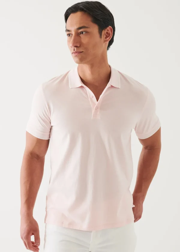 PATRICK ASSARAF Pima Cotton Stretch Tipped Polo | Men Polos