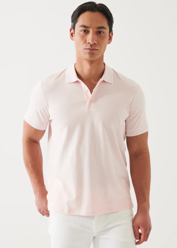 PATRICK ASSARAF Pima Cotton Stretch Tipped Polo | Men Polos