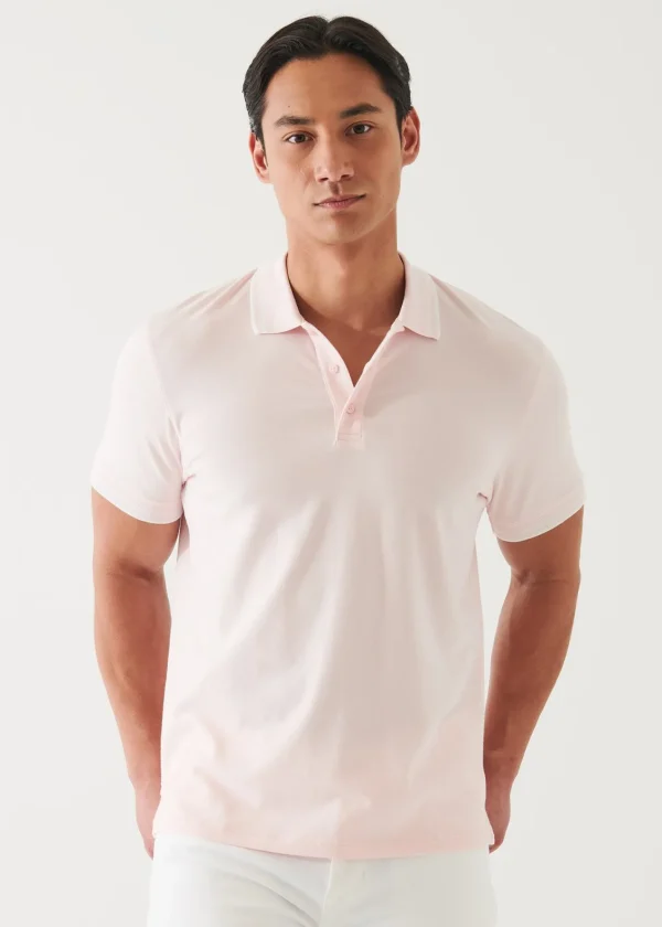 PATRICK ASSARAF Pima Cotton Stretch Tipped Polo | Men Polos