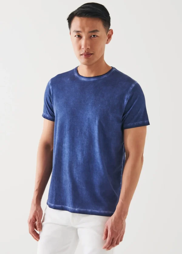 PATRICK ASSARAF Pima Cotton Stretch Vintage Wash T-Shirt | Men T-Shirts