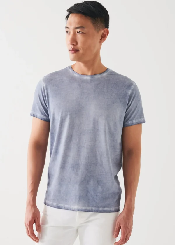 PATRICK ASSARAF Pima Cotton Stretch Vintage Wash T-Shirt | Men T-Shirts