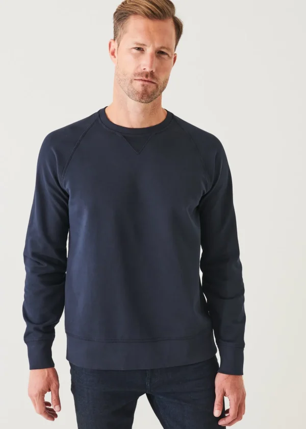 PATRICK ASSARAF Pima Stretch Fleece Crewneck | Men Sweatshirts & Hoodies