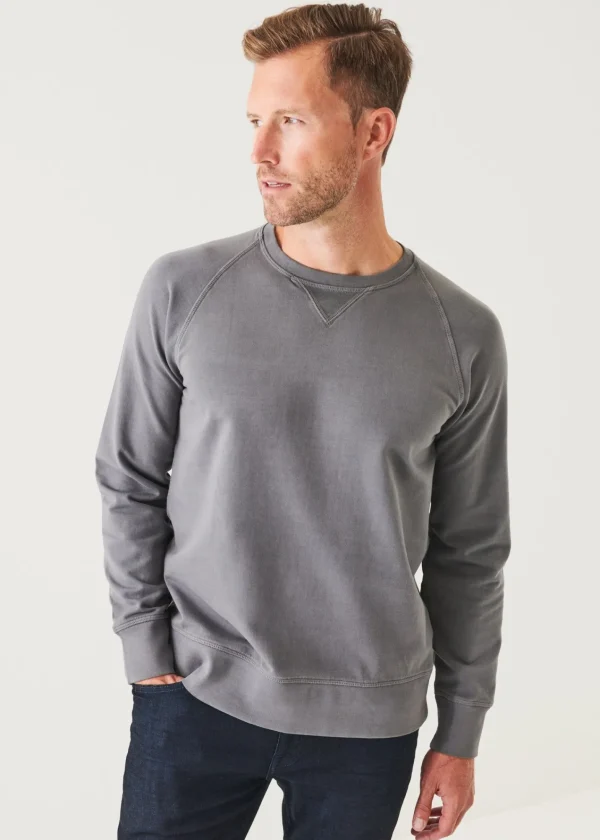 PATRICK ASSARAF Pima Stretch Fleece Crewneck | Men Sweatshirts & Hoodies