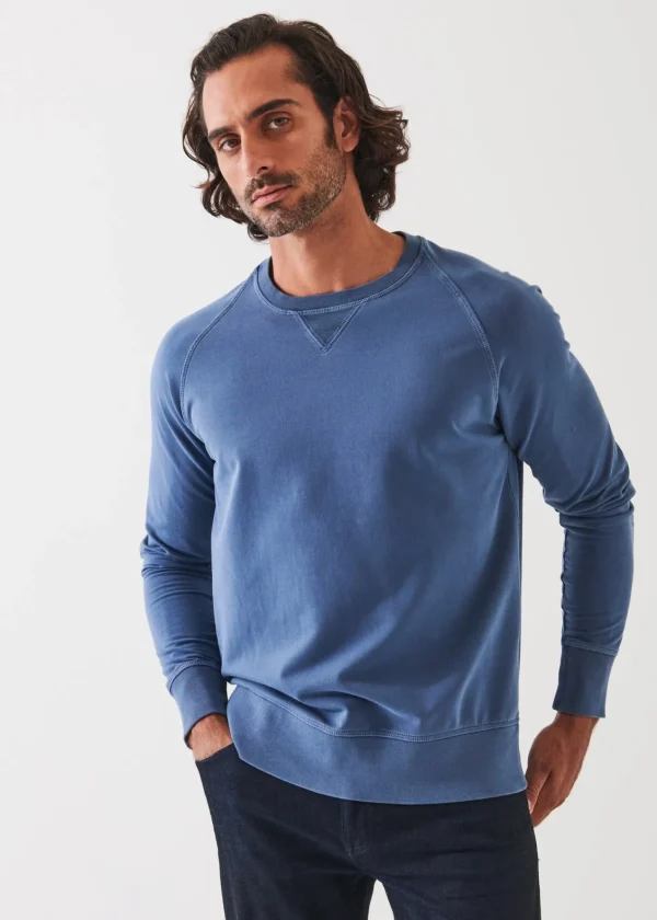 PATRICK ASSARAF Pima Stretch Fleece Crewneck | Men Sweatshirts & Hoodies