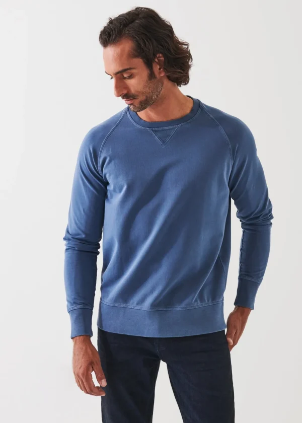 PATRICK ASSARAF Pima Stretch Fleece Crewneck | Men Sweatshirts & Hoodies