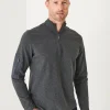 PATRICK ASSARAF Pima Stretch Fleece Quarter-Zip | Men Sweatshirts & Hoodies