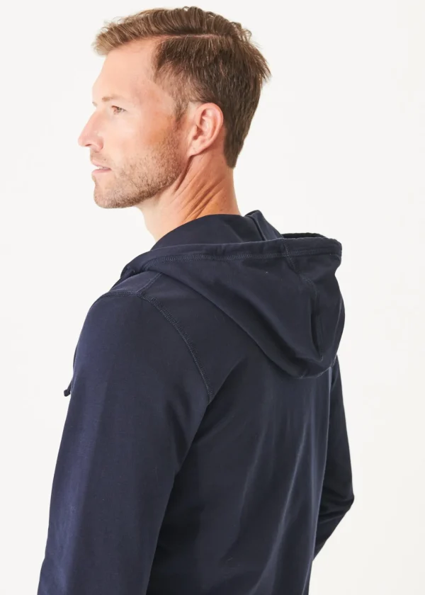 PATRICK ASSARAF Pima Stretch Fleece Zip-Up Hoodie | Men Sweatshirts & Hoodies