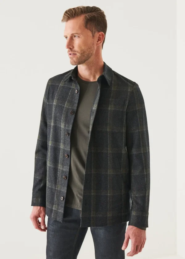 PATRICK ASSARAF Plaid Shirt Jacket | Men Shirt Jackets