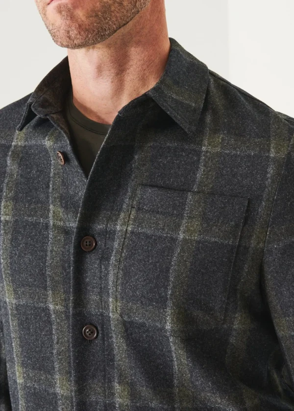 PATRICK ASSARAF Plaid Shirt Jacket | Men Shirt Jackets