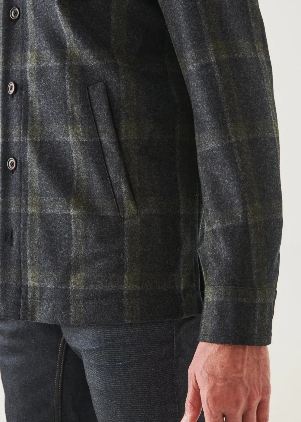 PATRICK ASSARAF Plaid Shirt Jacket | Men Shirt Jackets