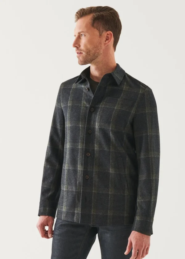 PATRICK ASSARAF Plaid Shirt Jacket | Men Shirt Jackets