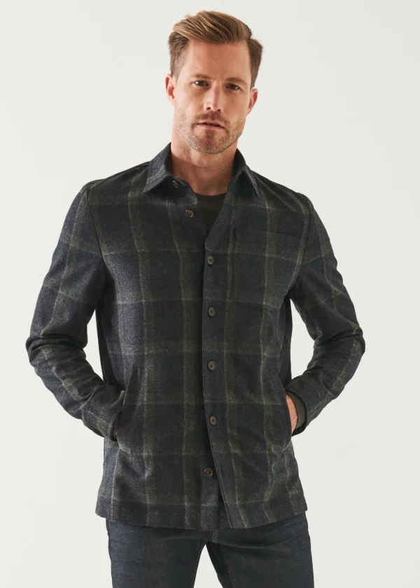 PATRICK ASSARAF Plaid Shirt Jacket | Men Shirt Jackets