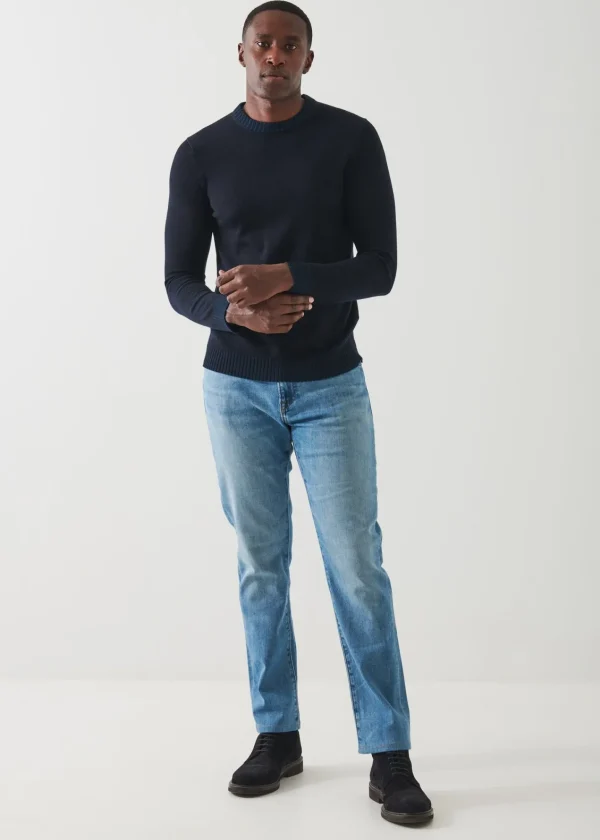 PATRICK ASSARAF Plaited Merino Wool Crewneck | Men Knitwear