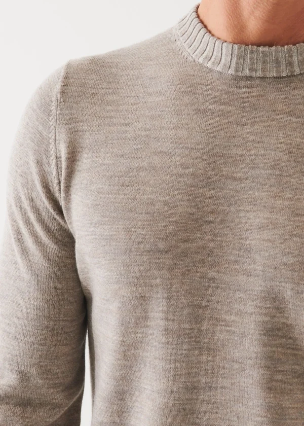 PATRICK ASSARAF Plaited Merino Wool Crewneck | Men Knitwear