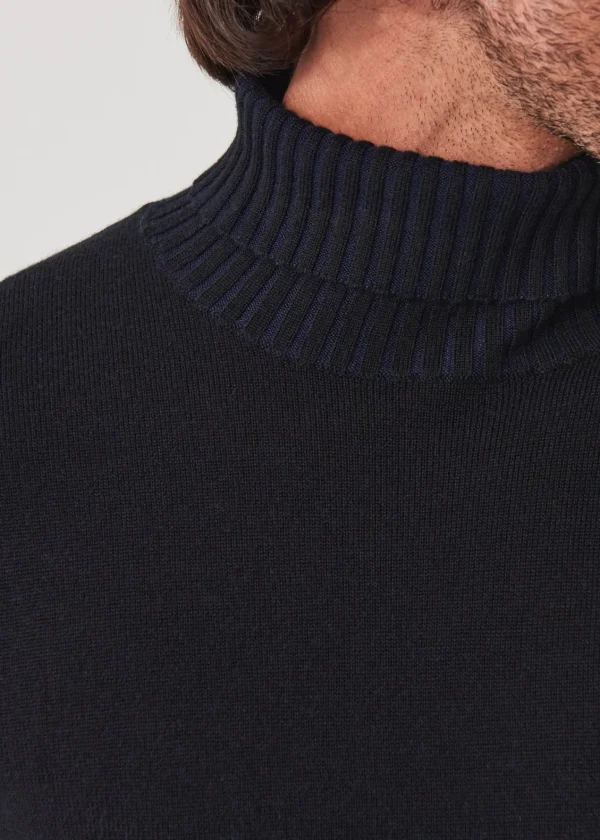 PATRICK ASSARAF Plaited Merino Wool Turtleneck | Men Knitwear