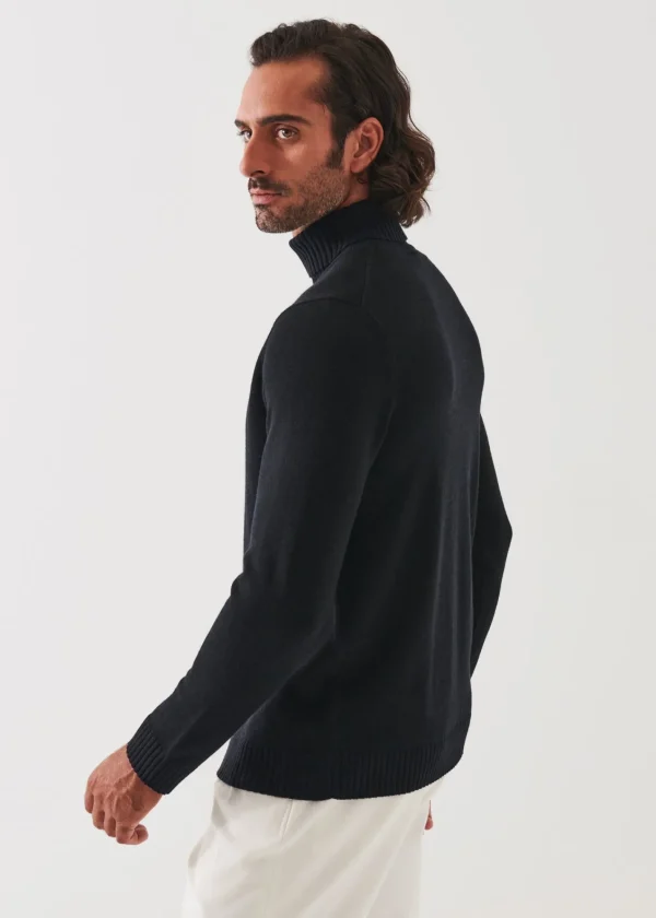 PATRICK ASSARAF Plaited Merino Wool Turtleneck | Men Knitwear