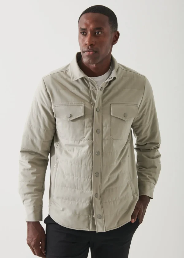 PATRICK ASSARAF Quilted Shirt Jacket | Men Shirt Jackets