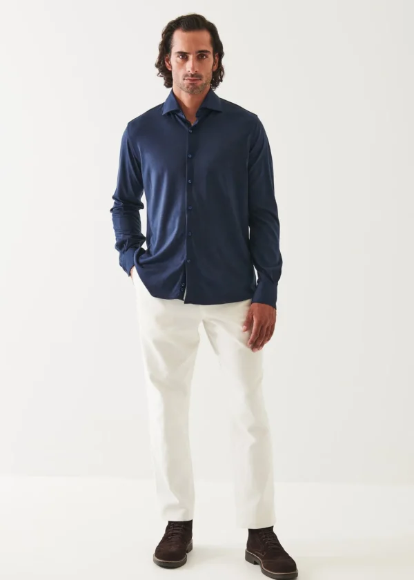 PATRICK ASSARAF Reda Active Wool Knit Shirt | Men Shirts