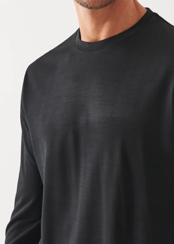 PATRICK ASSARAF Reda Active Wool Long-Sleeve Knit T-Shirt | Men T-Shirts