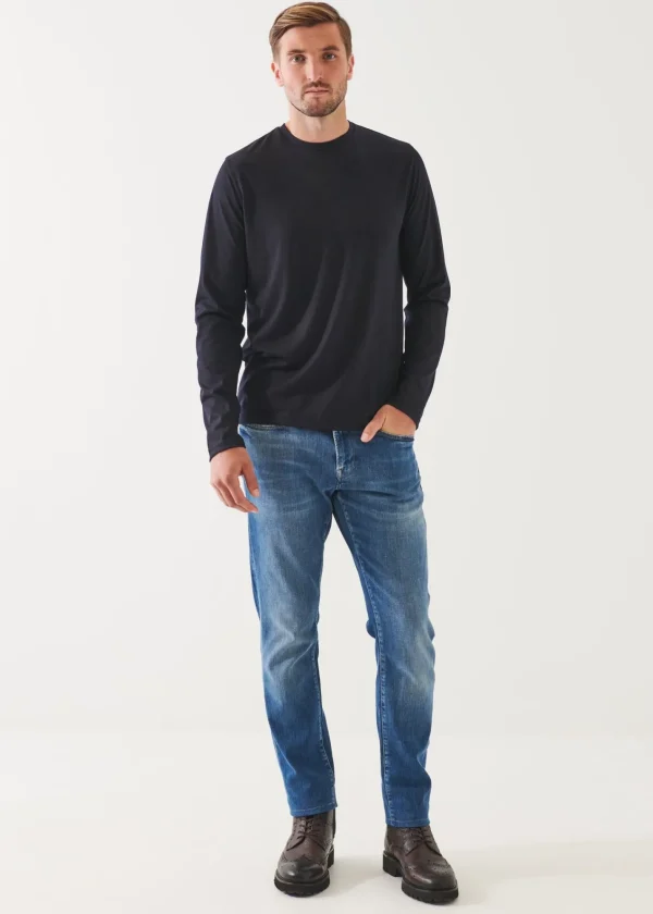 PATRICK ASSARAF Reda Active Wool Long-Sleeve Knit T-Shirt | Men T-Shirts