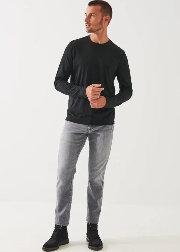 PATRICK ASSARAF Reda Active Wool Long-Sleeve Knit T-Shirt | Men T-Shirts