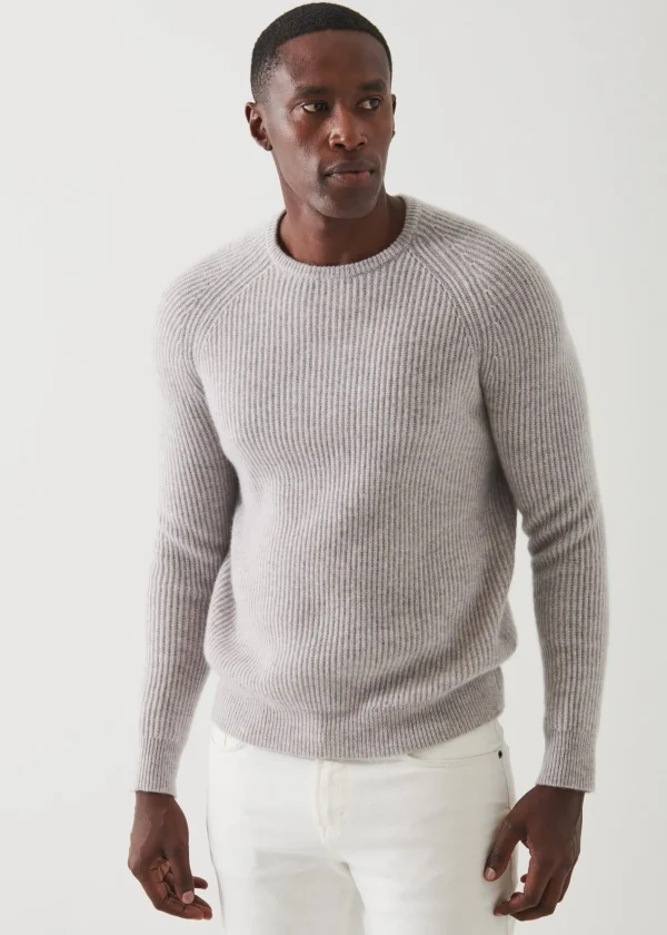 PATRICK ASSARAF Ribbed Cashmere Crewneck | Men Knitwear