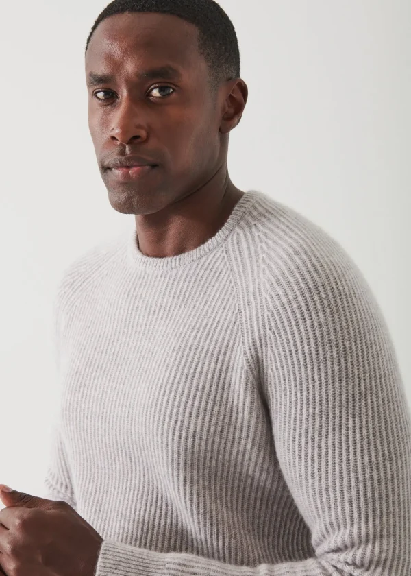 PATRICK ASSARAF Ribbed Cashmere Crewneck | Men Knitwear