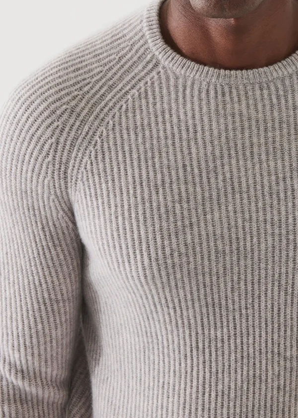 PATRICK ASSARAF Ribbed Cashmere Crewneck | Men Knitwear