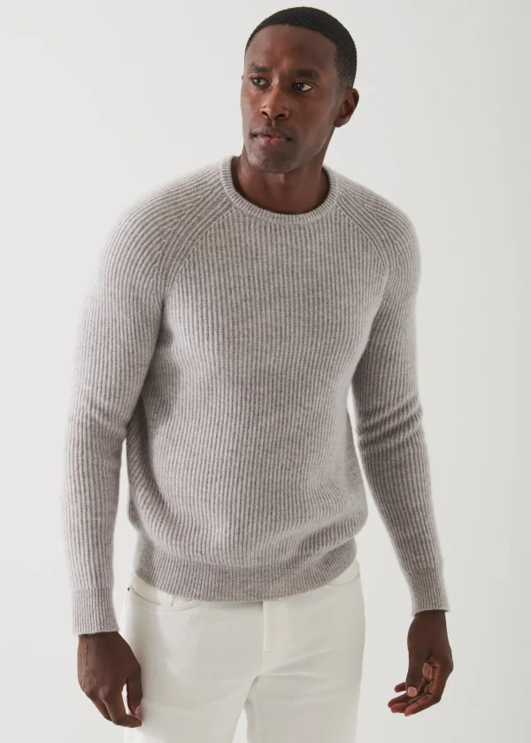 PATRICK ASSARAF Ribbed Cashmere Crewneck | Men Knitwear