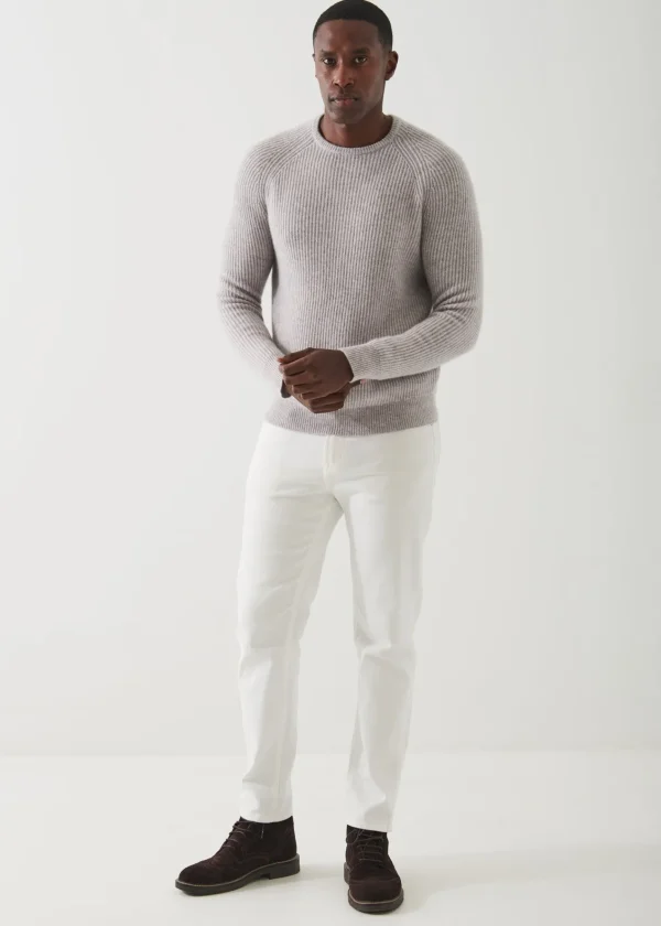 PATRICK ASSARAF Ribbed Cashmere Crewneck | Men Knitwear