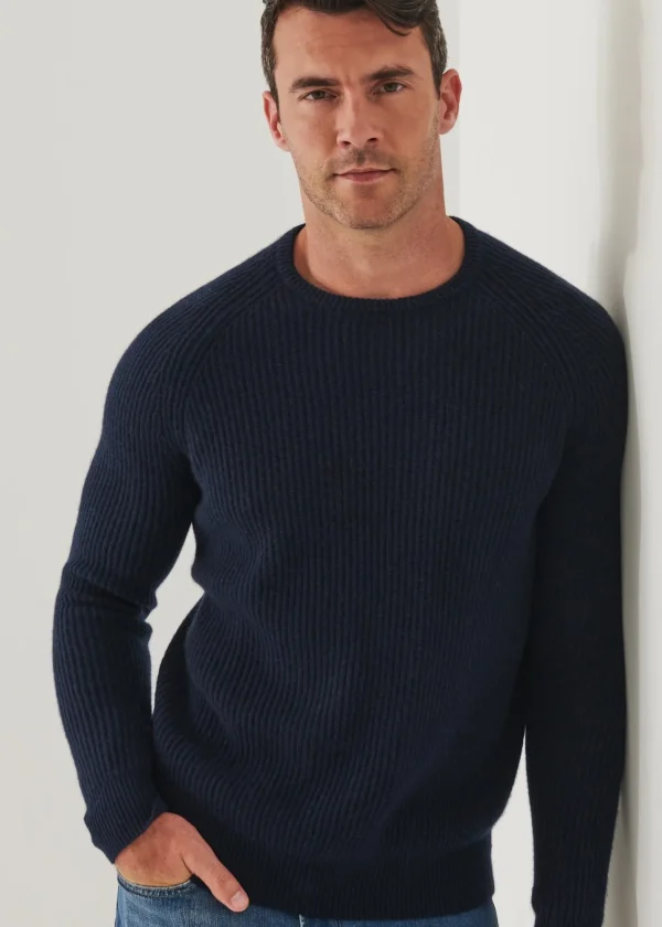 PATRICK ASSARAF Ribbed Cashmere Crewneck | Men Knitwear