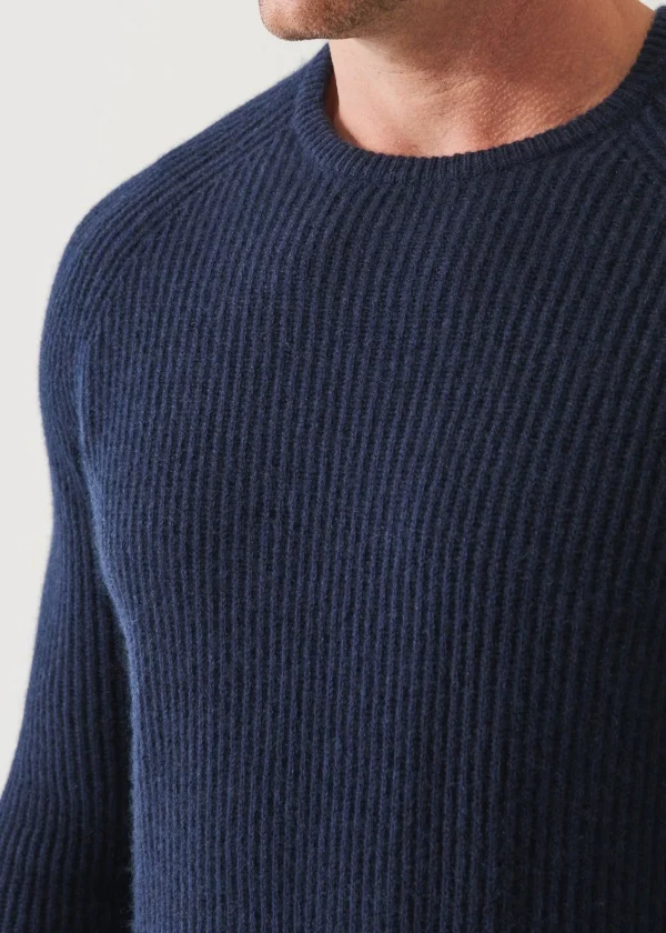 PATRICK ASSARAF Ribbed Cashmere Crewneck | Men Knitwear