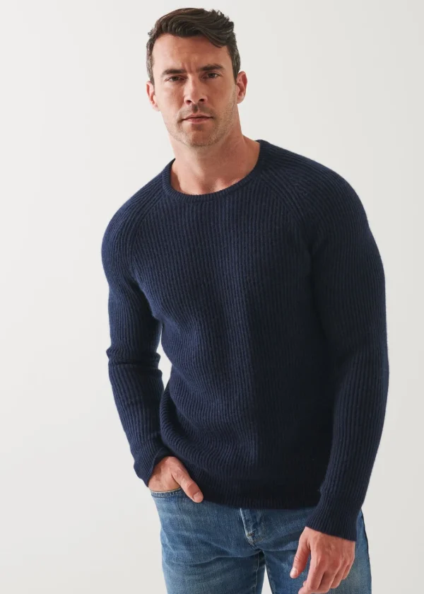 PATRICK ASSARAF Ribbed Cashmere Crewneck | Men Knitwear