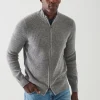 PATRICK ASSARAF Ribbed Cashmere Full Zip | Men Knitwear