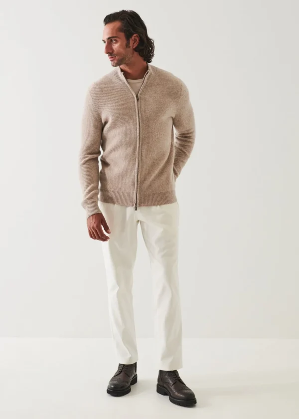 PATRICK ASSARAF Ribbed Cashmere Full Zip | Men Knitwear