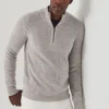 PATRICK ASSARAF Ribbed Cashmere Quarter-Zip | Men Knitwear