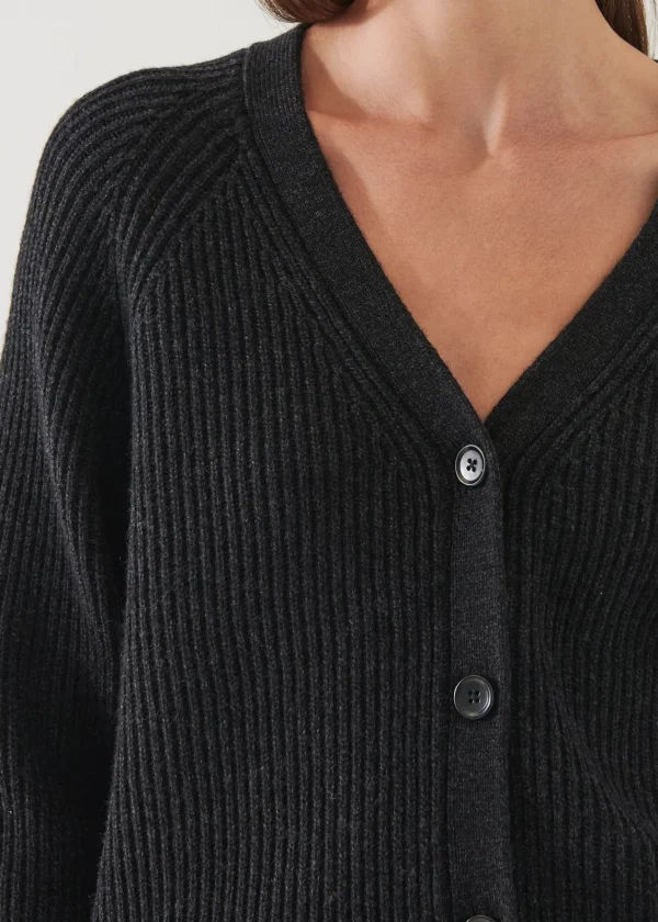 PATRICK ASSARAF Ribbed Merino Cardigan | Women Knitwear