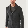 PATRICK ASSARAF Ribbed Shawl Cardigan | Men Knitwear