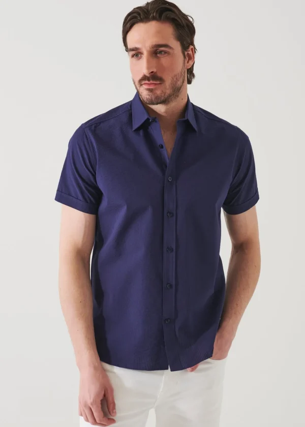 PATRICK ASSARAF Seersucker Cotton Shirt | Men Shirts