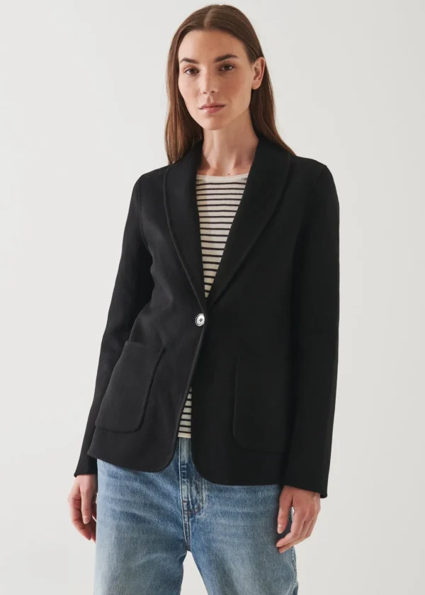 PATRICK ASSARAF Shawl Collar Cashmere Blazer | Women Blazers