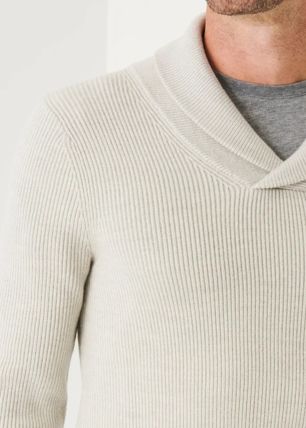 PATRICK ASSARAF Shawl Collar Merino Wool Sweater | Men Knitwear