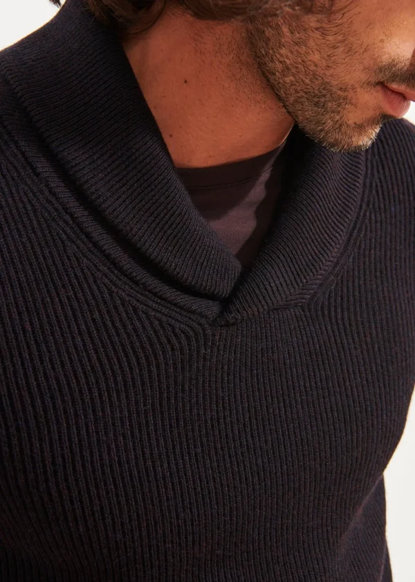 PATRICK ASSARAF Shawl Collar Merino Wool Sweater | Men Knitwear