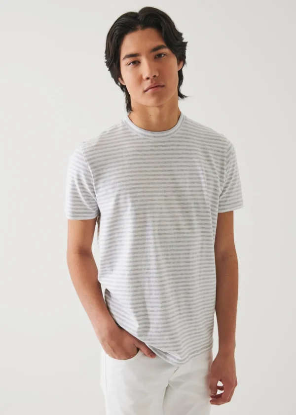 PATRICK ASSARAF Striped Pima Cotton Stretch T-Shirt | Men T-Shirts