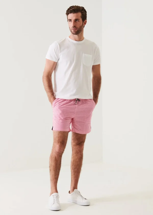 PATRICK ASSARAF Striped Swim Short | Men Bottoms