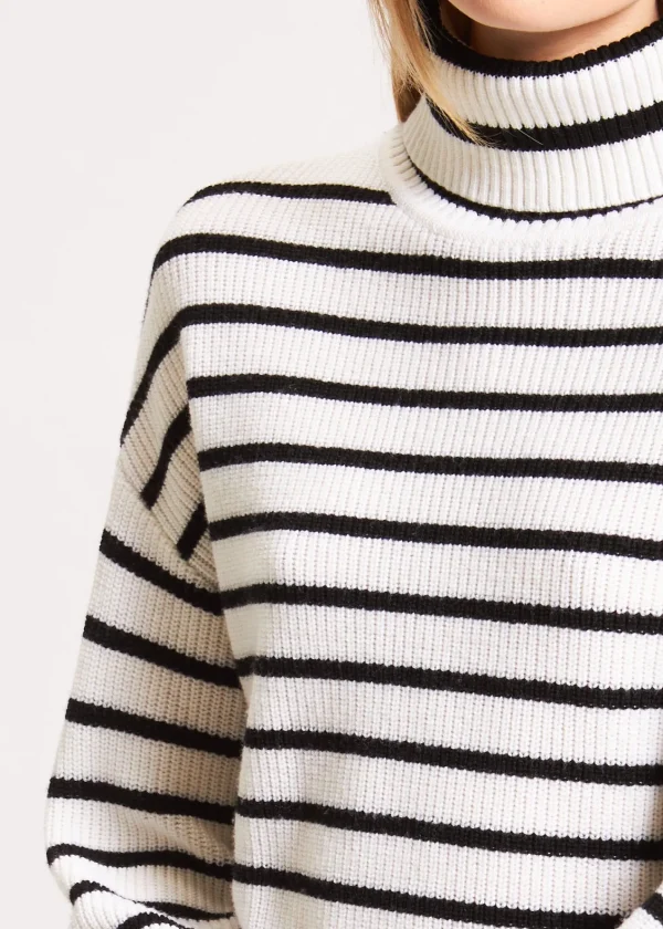 PATRICK ASSARAF Striped Turtleneck | Women Knitwear